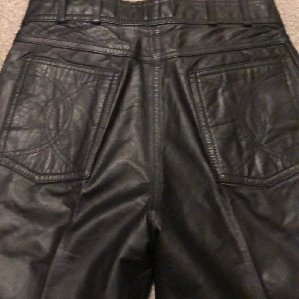 Tannery West All Leather black Pants fully lined